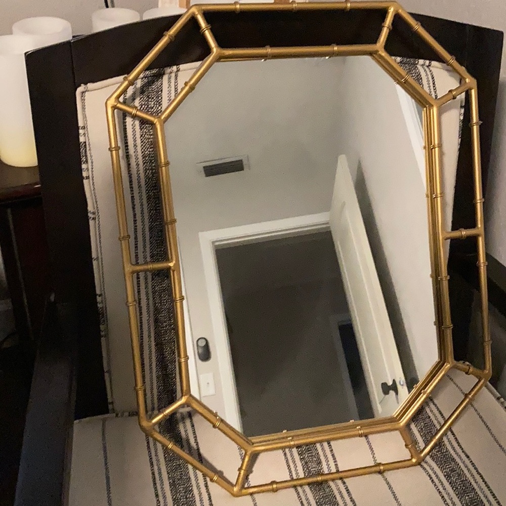 Golden bamboo mirror